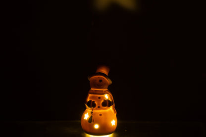 Snowman LED Porcelain Ecru Small