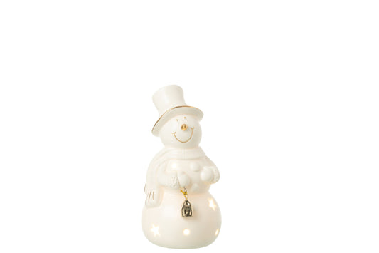 Snowman LED Porcelain Ecru Medium