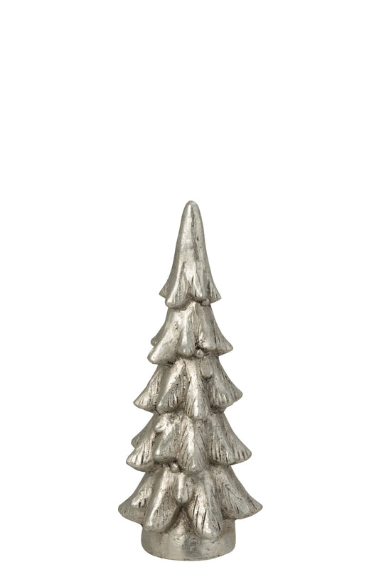 Christmas Tree Round Base Magnesium Silver Colored Small