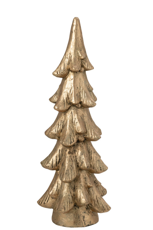 Christmas Tree Round Base Magnesium Gold Colored Large