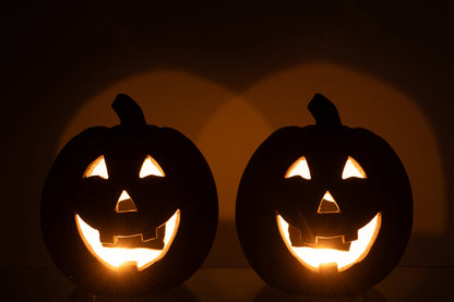 Kaarshouder Pumpkin Halloween Klei Caramel Assortment Van 2