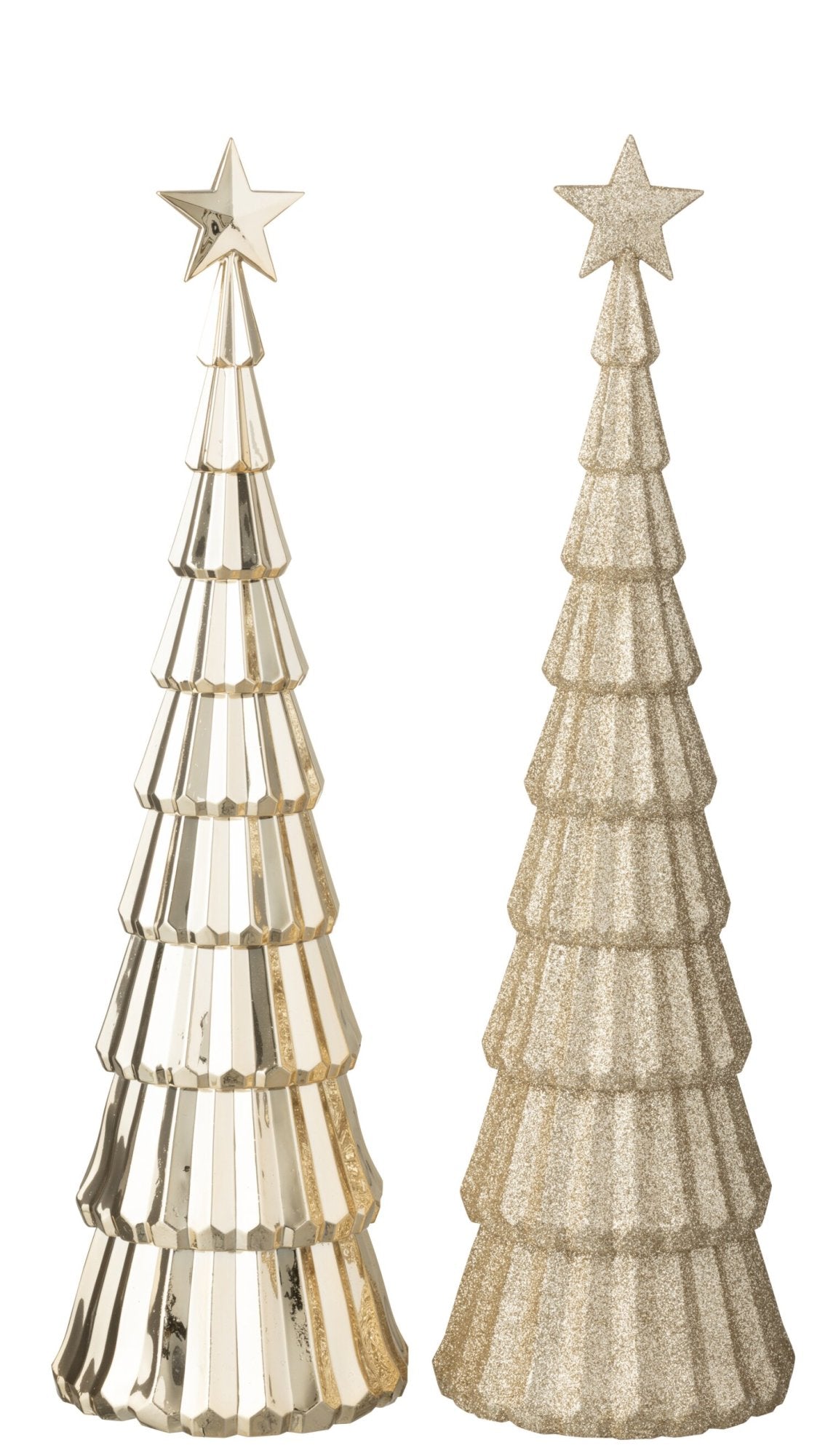 Tree + Star Plastic Light Beige Assortment Of 2