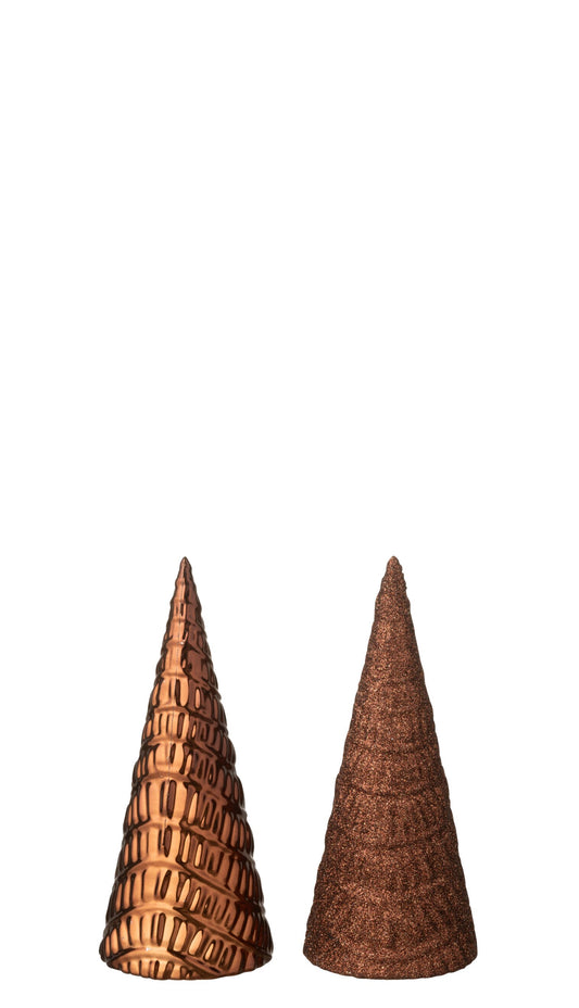 Tree Plastic Dark Brown Assortment Of 2