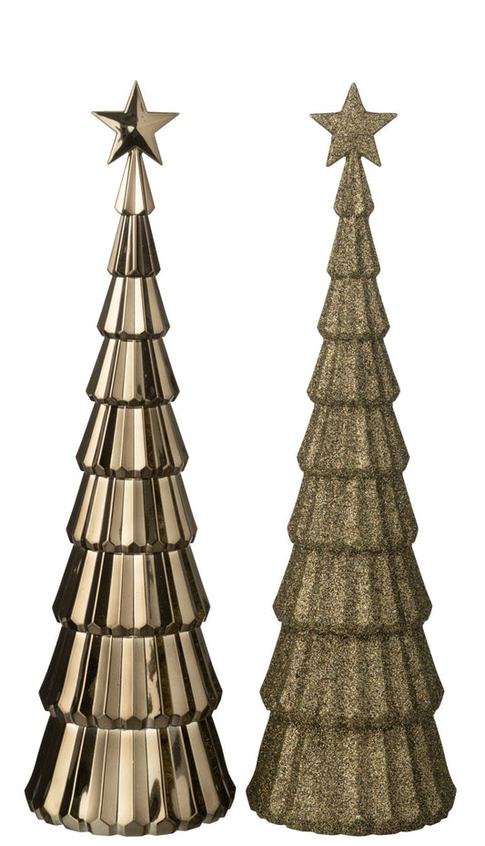 Tree + Star Plastic Brown Assortment Of 2