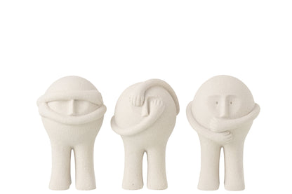 Figurine Bollie Resin Light Grey Small Assortment Of 3
