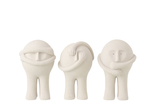 Figurine Bollie Resin Light Grey Small Assortment Of 3