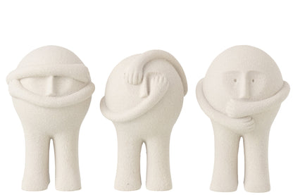 Figurine Bollie Resin Light Grey Large Assortment Of 3