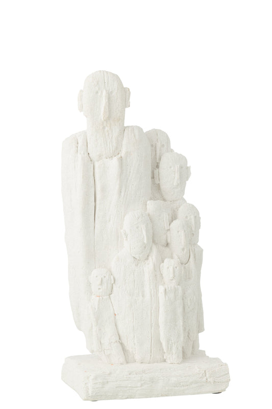 Figurine Group Polyresin White