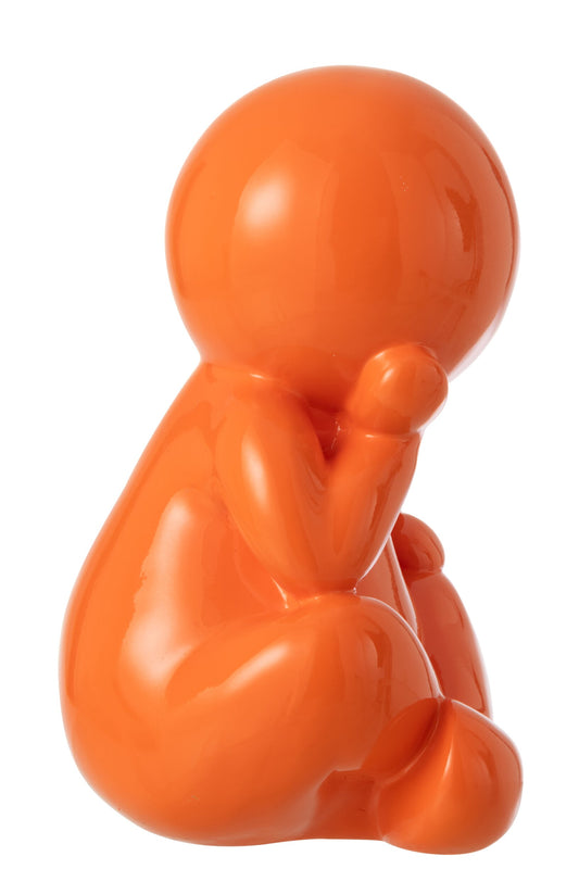 Figurine Marcel Resin Dark Orange