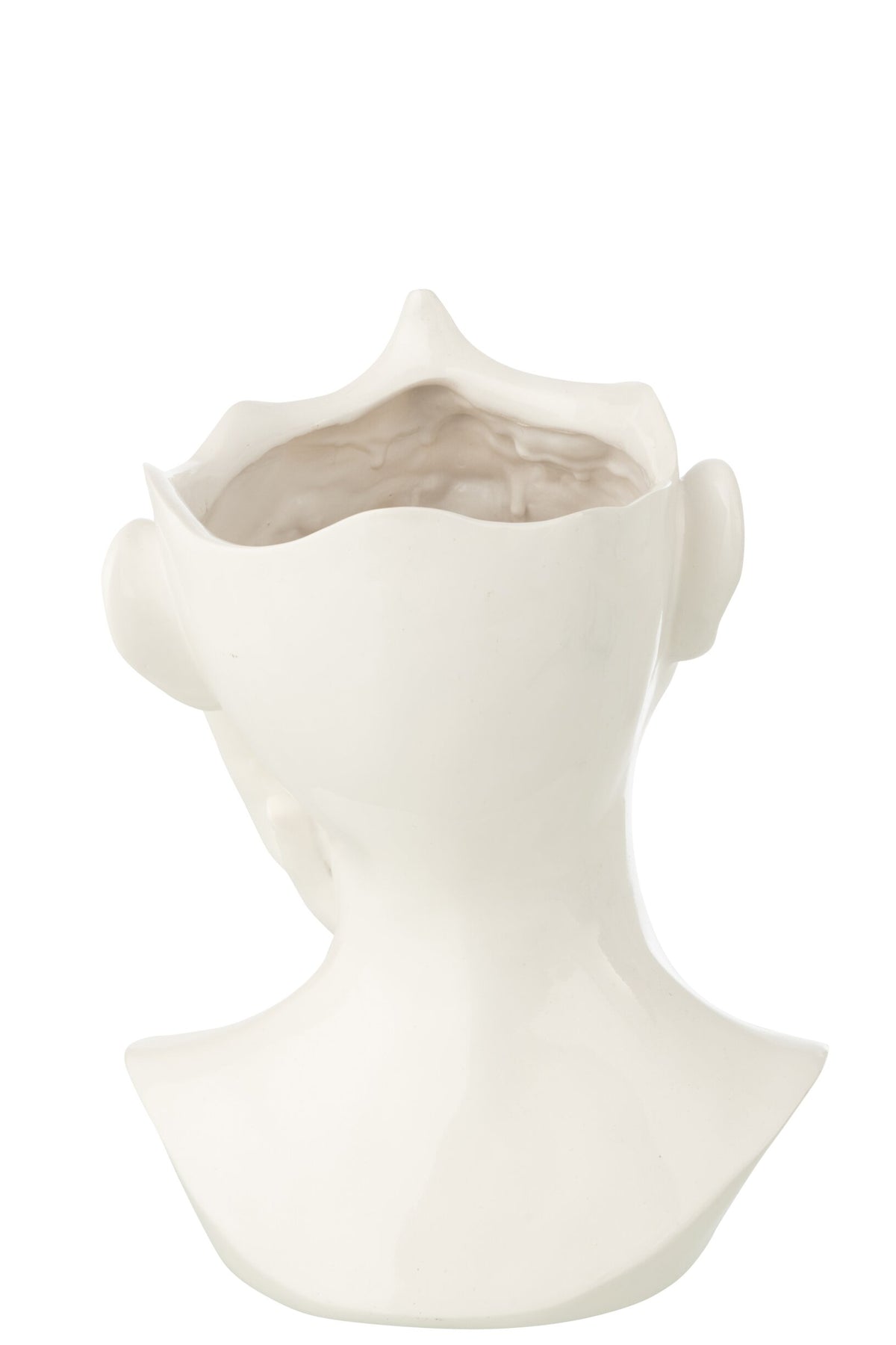 Flowerpot Woman Polyresin White