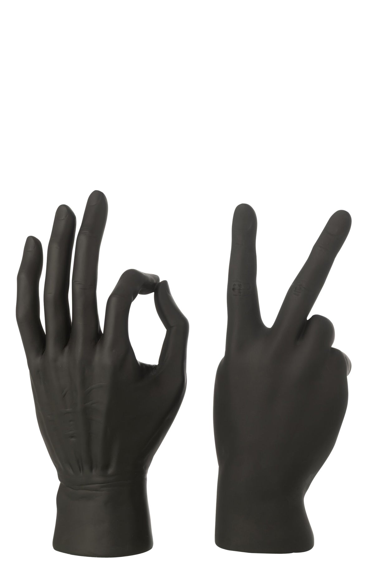 Figurine Sign Language Polyresin Black Assortment Of 2