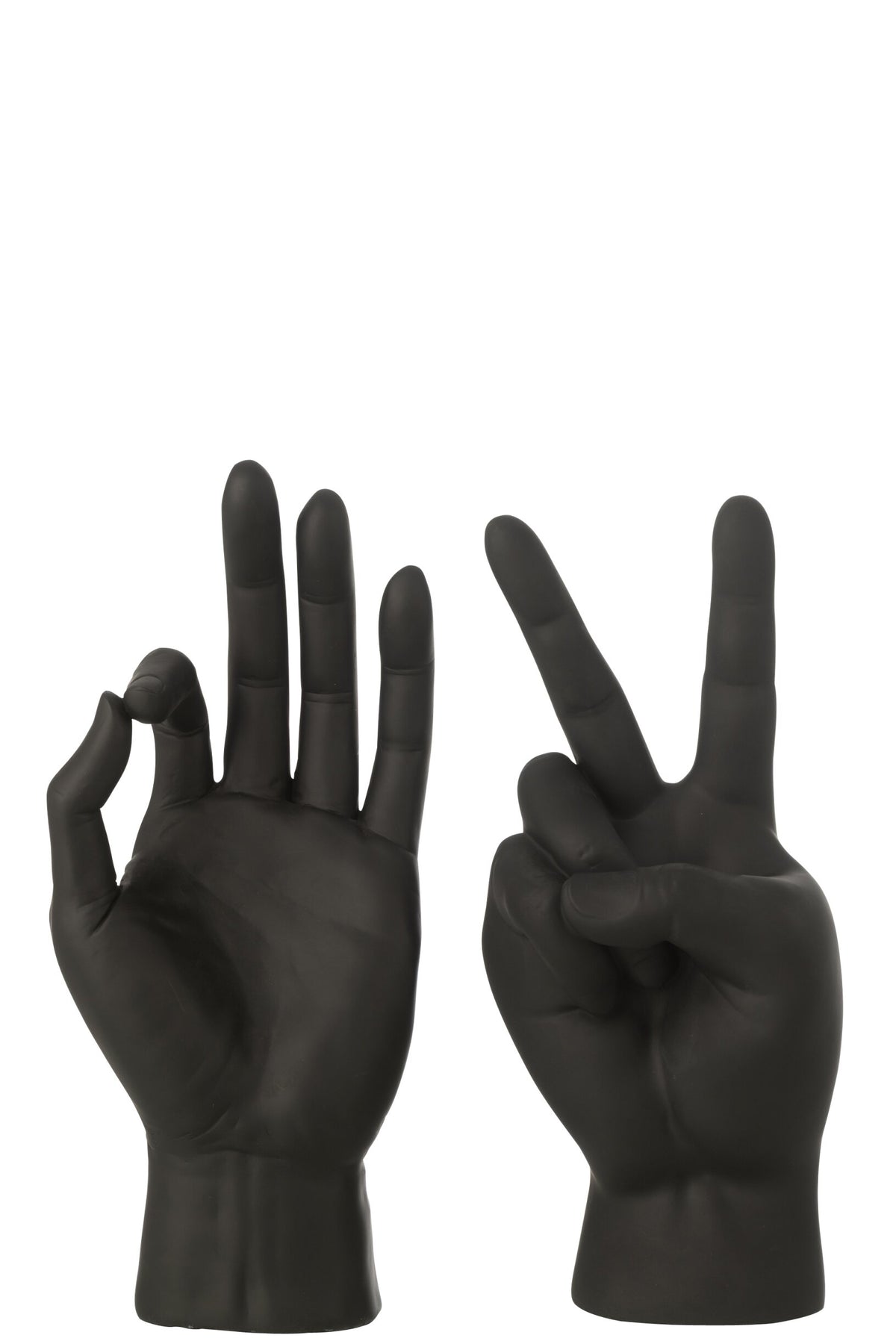 Figurine Sign Language Polyresin Black Assortment Of 2
