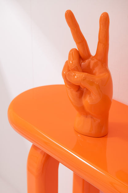 Figurine Sign Language Polyresin Dark Orange Assortment Of 2