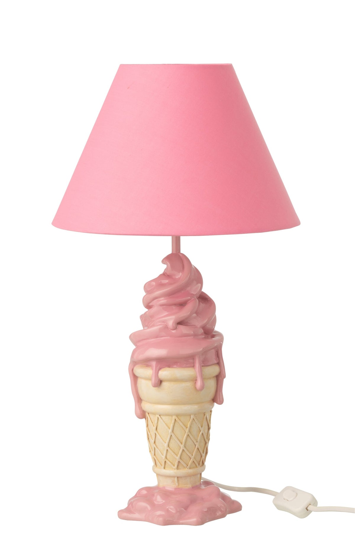 Ice cream lamp polyresin pink/beige