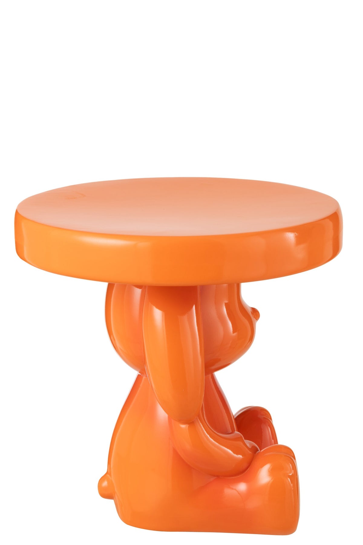 Side Table Bear Polyresin Orange