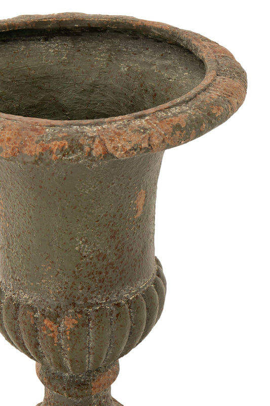 Flowerpot Antique Outdoor Magnesium Dark Green Large
