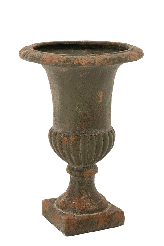 Flowerpot Antique Outdoor Magnesium Dark Green Large
