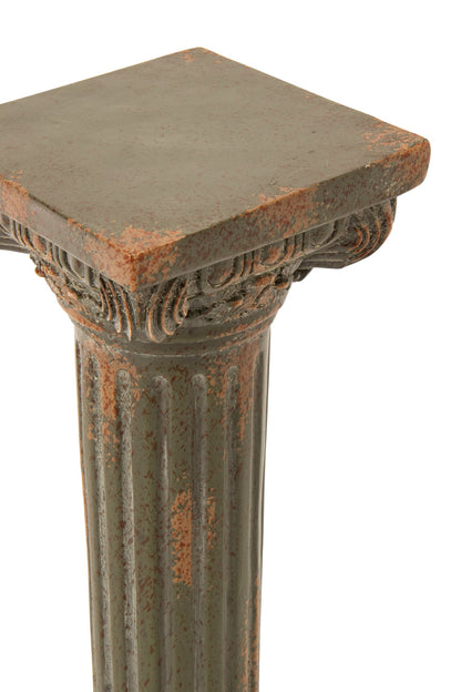 Pedestal Antique Outdoor Magnesium Dark Green