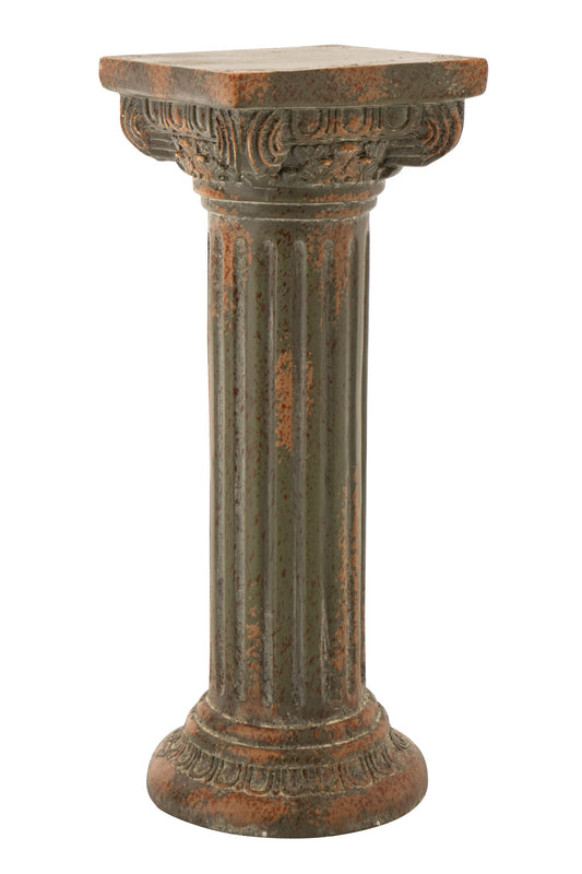 Pedestal Antique Outdoor Magnesium Dark Green