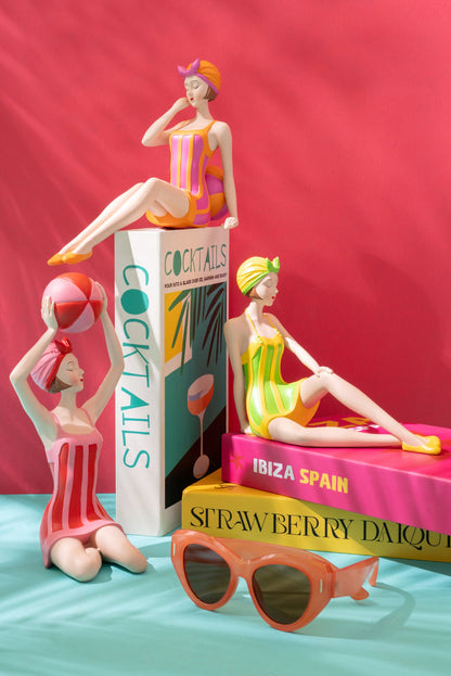Women Swimsuit + Sitting Polyresin Multi Assortment Of 3
