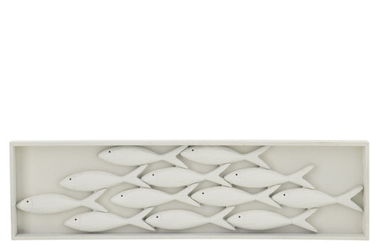 Wall Object Fish MDF White