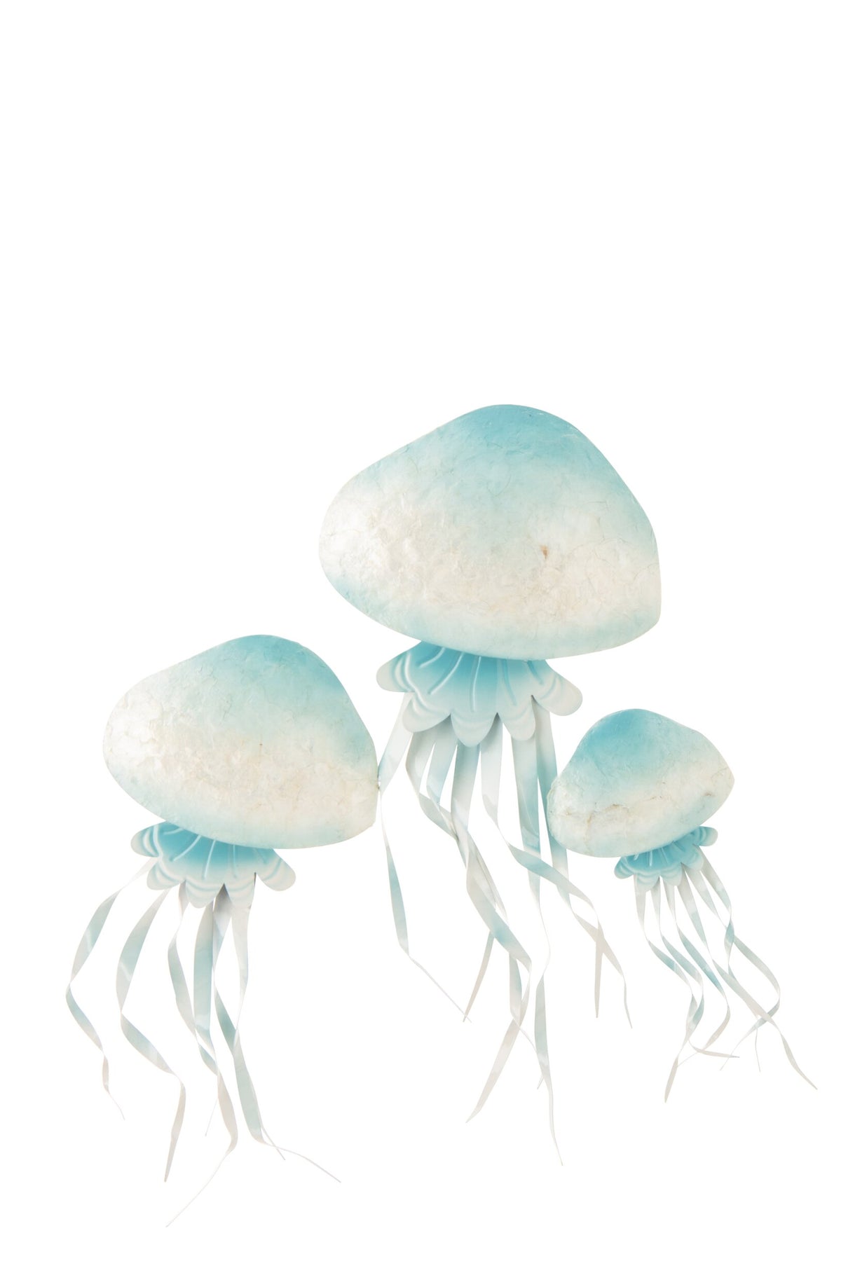 Wall Decoration Jellyfish Iron Light Blue/White