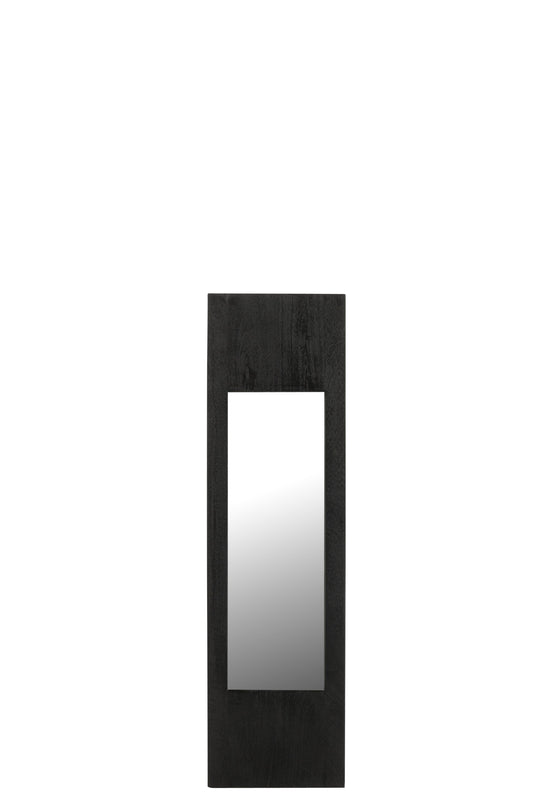 Wall Mirror Mango Wood Black Small