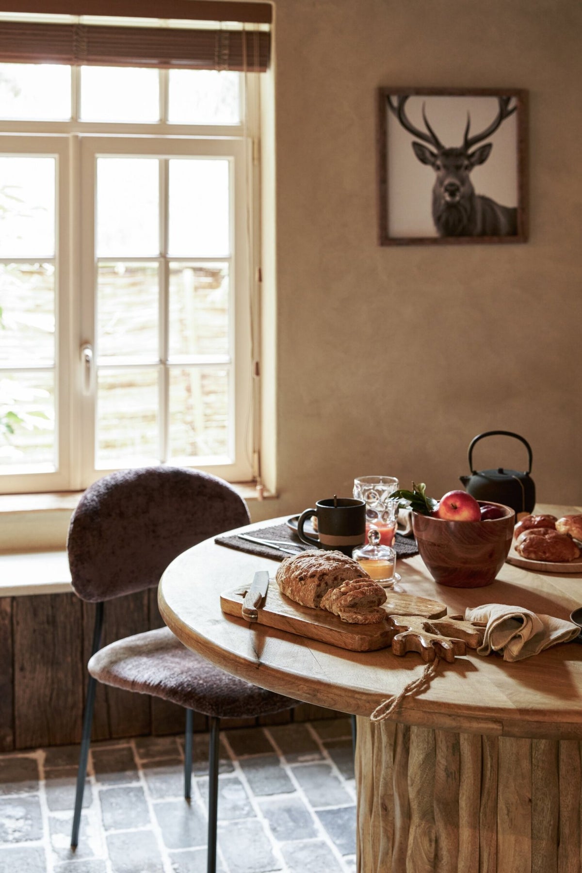 Dining Table Curve Round Wood Natural