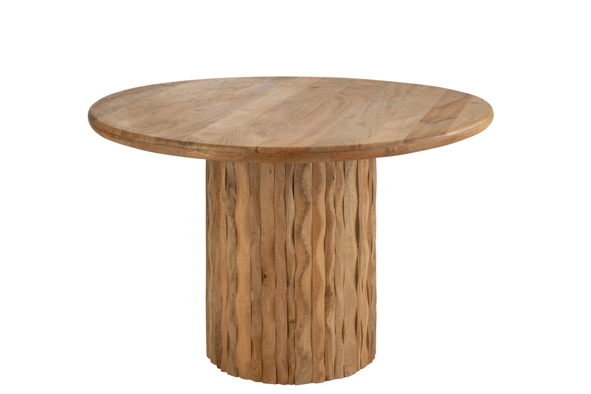 Dining Table Curve Round Wood Natural