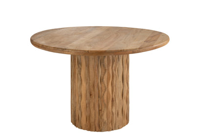 Dining Table Curve Round Wood Natural