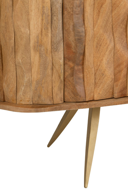 Buffet Curve Wood Natural