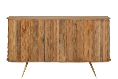 Buffet Curve Wood Natural