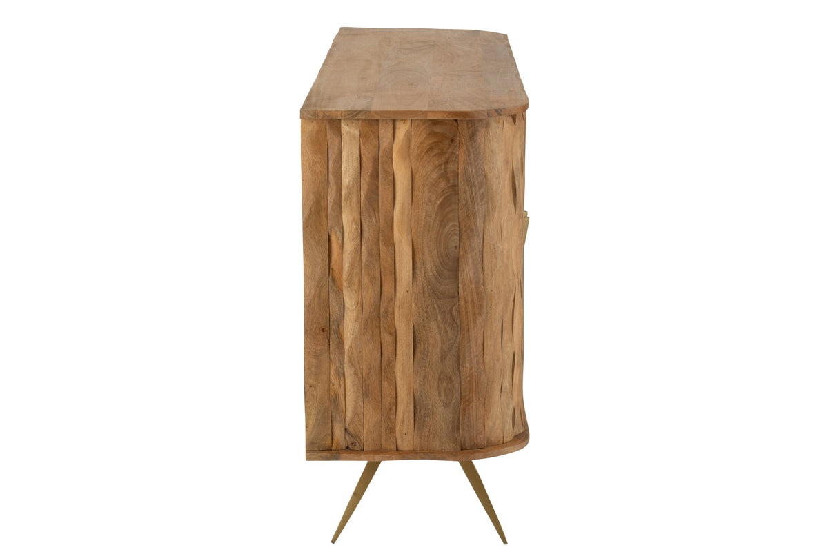 Buffet Curve Wood Natural