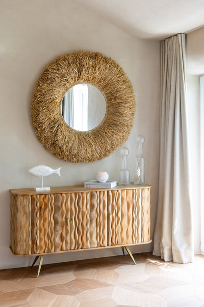 Buffet Curve Wood Natural