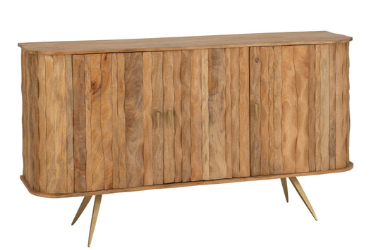 Buffet Curve Wood Natural