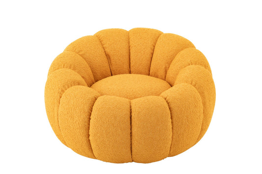 Armchair Flower Foam Mustard Yellow