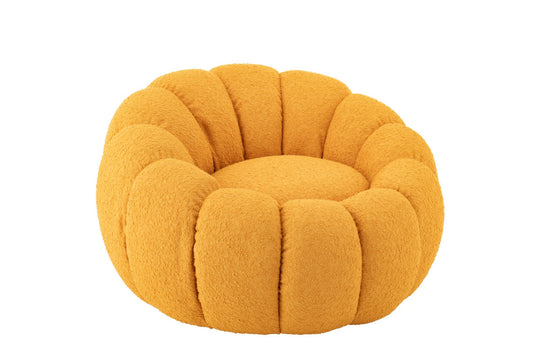 Armchair Flower Foam Mustard Yellow