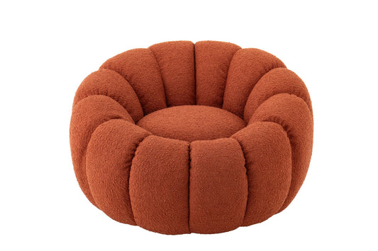 Armchair Flower Foam Rust Brown