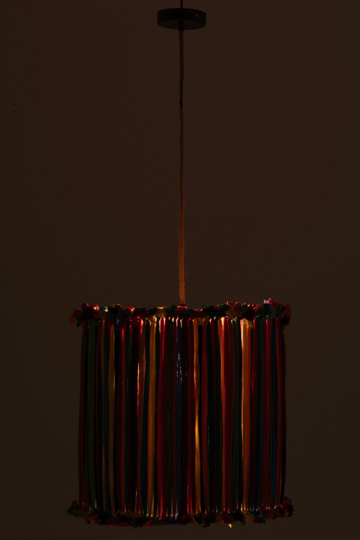 Chindi iron lampshade multicolored large