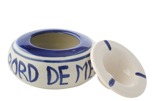 Ashtray Ceramic Dark Blue Large