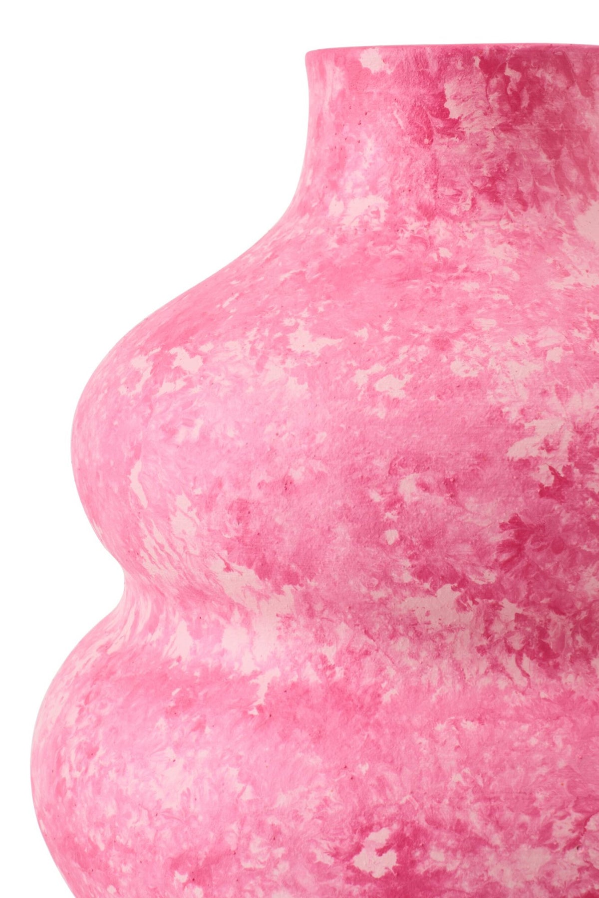Vase Ceramic Pink/White Small