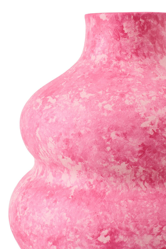 Vase Ceramic Pink/White Small