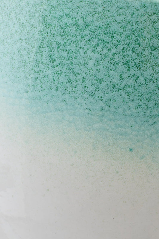 Flowerpot Ceramic Mint Green/White