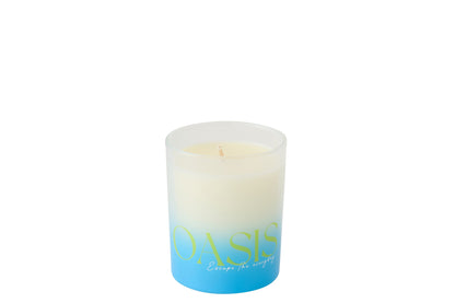 Geurkaars Oasis Was Blauw/Groen Small