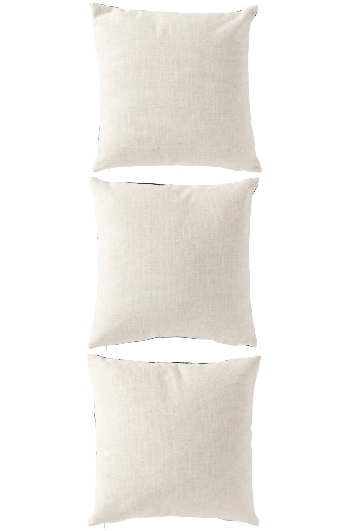 Cushion Coral/Stripes Square Polyester Blue/Off-White Assortment Of 3
