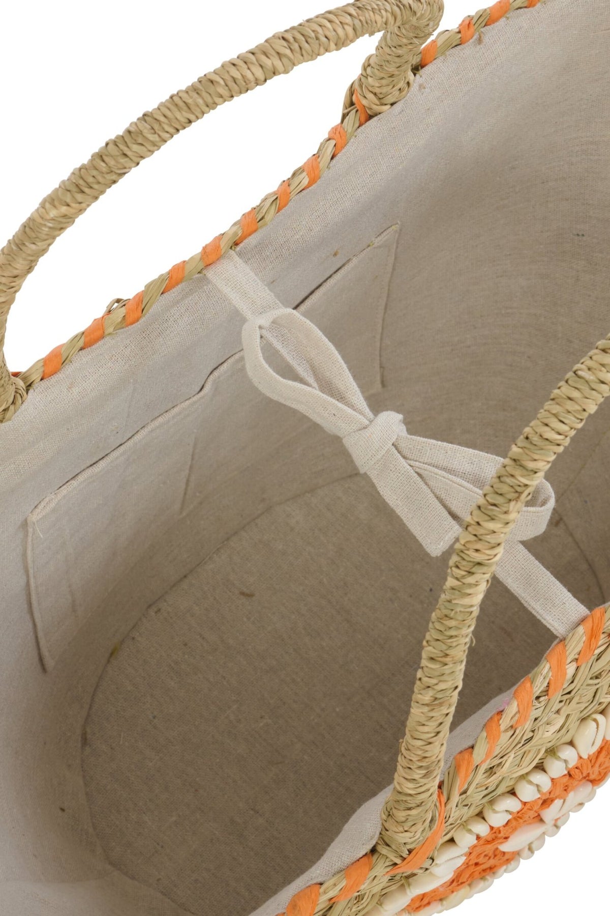 Tas schelp zeegras meerkleurig assortiment van 4