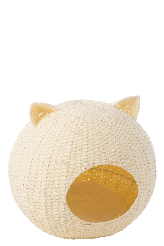 Cat Basket Cat Ears Paper White