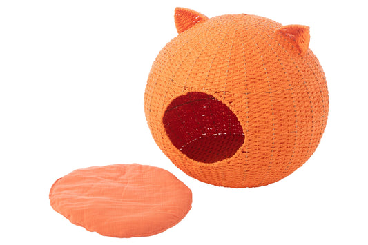 Cat Basket Cat Ears Paper Orange