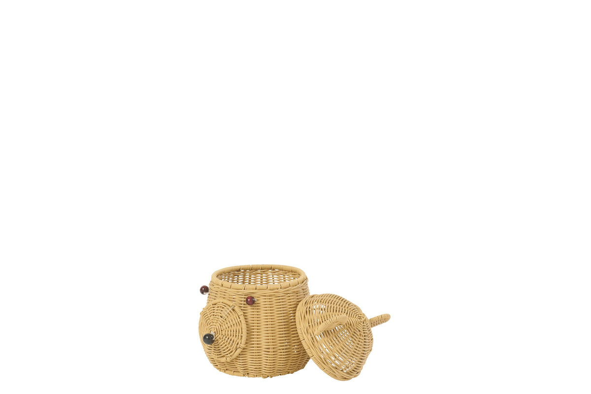 Synthetic natural brown basket