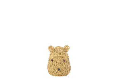Synthetic natural brown basket